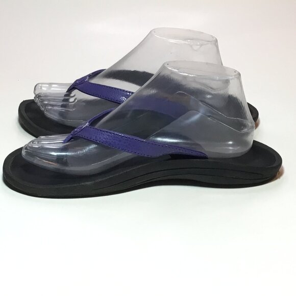 OluKai Kulapa Kai Flip Flops Size 9 Thong Sandals Purple Textured Comfort Beach - Picture 4 of 10